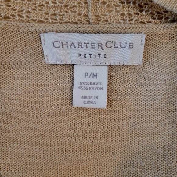 Charter Club Bolero Style Open Front Sweater. Size P/M - Picture 6 of 6